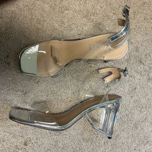 Clear strap heels